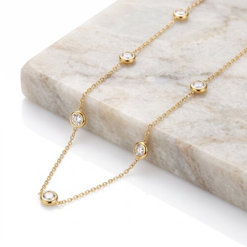 Lundholm Diana – Ketting met Rhinestones Dames – Goudkleurig Lundholm Diana – Ketting met Rhinestones Dames – Goudkleurig