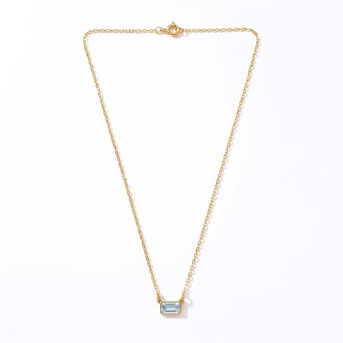 Lundholm Embla – Birthstone Necklace – March – Gold-Tone Lundholm Embla – Birthstone Necklace – March – Gold-Tone