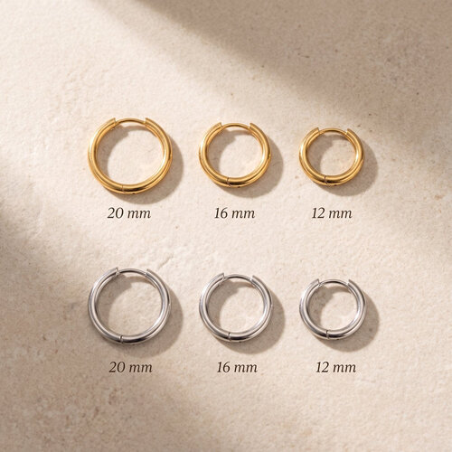 Lundholm Emmy – Hoop Earrings 12 mm – Gold-Tone Lundholm Emmy – Hoop Earrings 12 mm – Gold-Tone