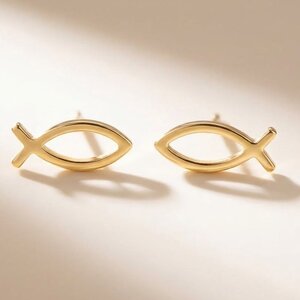 Lundholm Fisk – Vis Oorknopjes – Goudkleurig Lundholm Fisk – Vis Oorknopjes – Goudkleurig