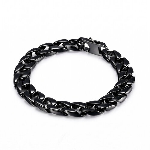 Lundholm Axel – Men's Cuban Link Bracelet – Black Lundholm Axel – Men's Cuban Link Bracelet – Black