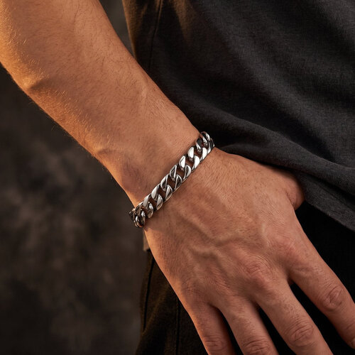 Lundholm Axel – Heren Armband met Cuban Link – Zilverkleurig Lundholm Axel – Heren Armband met Cuban Link – Zilverkleurig