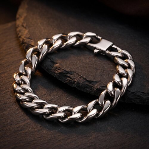 Lundholm Axel – Heren Armband met Cuban Link – Zilverkleurig Lundholm Axel – Heren Armband met Cuban Link – Zilverkleurig