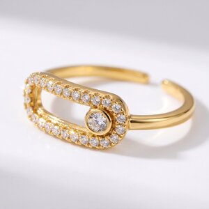 Lundholm Nella – Verstelbare Fidget Ring met Zirkonia – Goudkleurig Lundholm Nella – Verstelbare Fidget Ring met Zirkonia – Goudkleurig