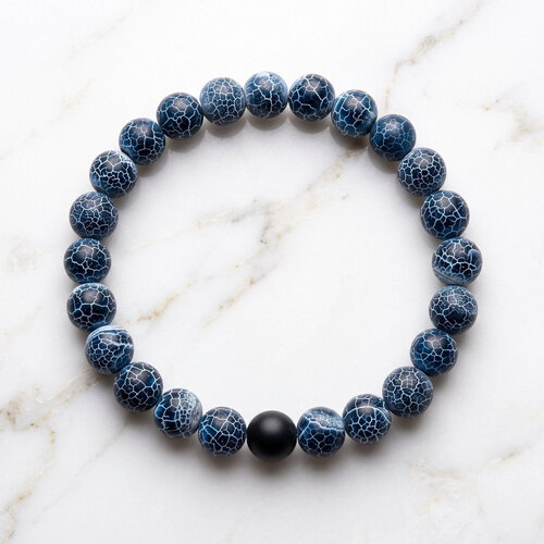 Lundholm Cole – Heren Kralenarmband – Blauw Lundholm Cole – Heren Kralenarmband – Blauw