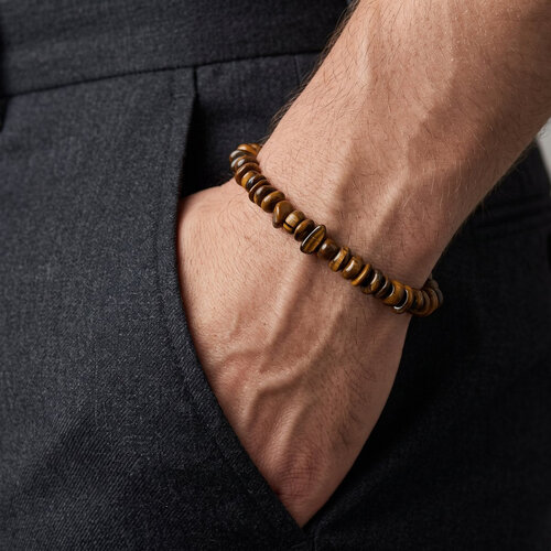 Lundholm Knut – Heren Armband met Tijgeroog Chips Lundholm Knut – Heren Armband met Tijgeroog Chips