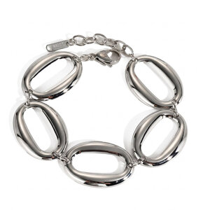 Lundholm Delphine – Grove Schakelarmband met Ovale Schakels – Zilverkleurig Lundholm Delphine – Grove Schakelarmband met Ovale Schakels – Zilverkleurig