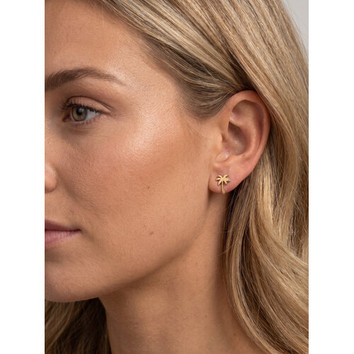Lundholm Palm – Palm Tree Stud Earrings – Gold-Tone Lundholm Palm – Palm Tree Stud Earrings – Gold-Tone