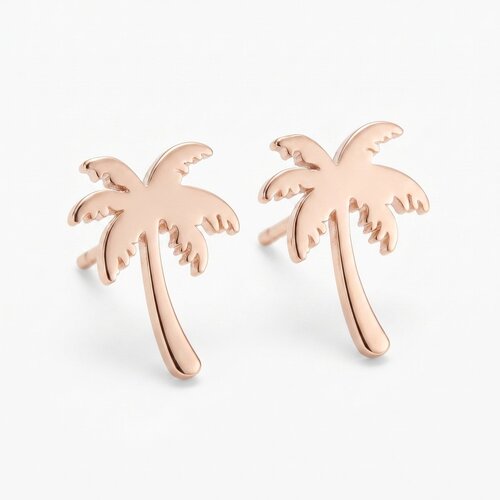 Lundholm Palm – Palm Tree Stud Earrings – Rose Gold Lundholm Palm – Palm Tree Stud Earrings – Rose Gold