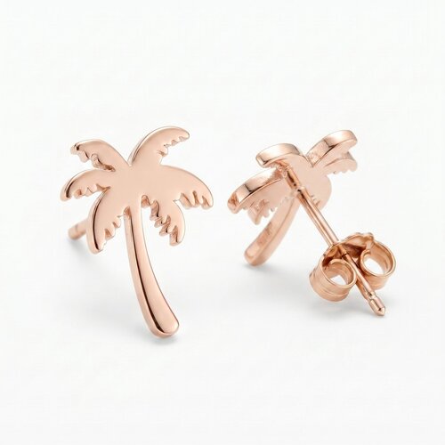 Lundholm Palm – Palm Tree Stud Earrings – Rose Gold Lundholm Palm – Palm Tree Stud Earrings – Rose Gold