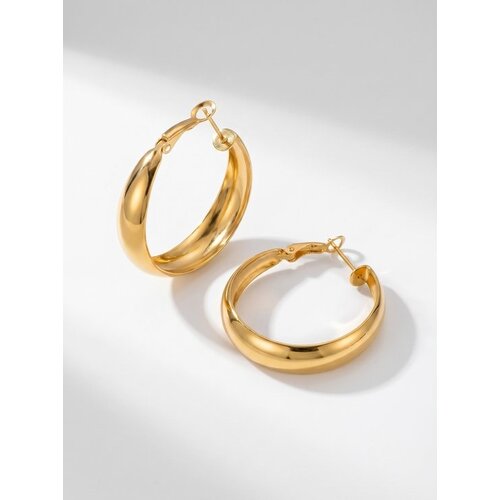 Lundholm Selja – Chunky Hoop Earrings for Women – Gold-Tone Lundholm Selja – Chunky Hoop Earrings for Women – Gold-Tone