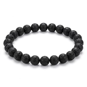 Lundholm Eirik – Heren Kralenarmband Lavasteen 8 mm – Zwart Lundholm Eirik – Heren Kralenarmband Lavasteen 8 mm – Zwart