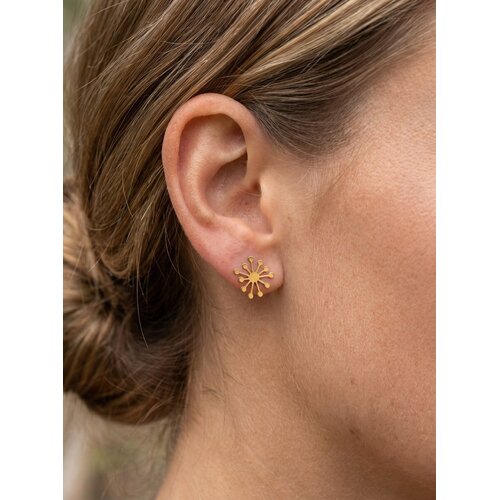 Lundholm Claudia – Dandelion Stud Earrings 1.2 cm – Gold-Tone Lundholm Claudia – Dandelion Stud Earrings 1.2 cm – Gold-Tone