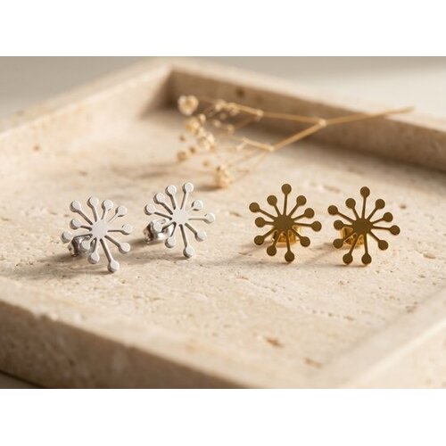 Lundholm Claudia – Dandelion Stud Earrings 1.2 cm – Gold-Tone Lundholm Claudia – Dandelion Stud Earrings 1.2 cm – Gold-Tone