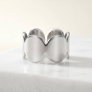 Lundholm Svea – Adjustable Statement Ring for Women – Silver-Tone Lundholm Svea – Adjustable Statement Ring for Women – Silver-Tone