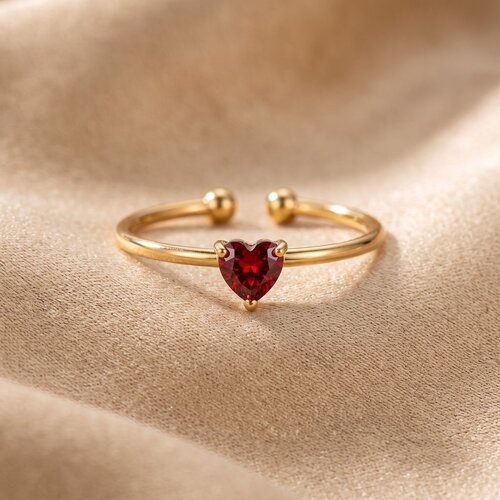 Lundholm Zoe – Verstelbare Geboortesteen Ring – Januari – Goudkleurig Lundholm Zoe – Verstelbare Geboortesteen Ring – Januari – Goudkleurig