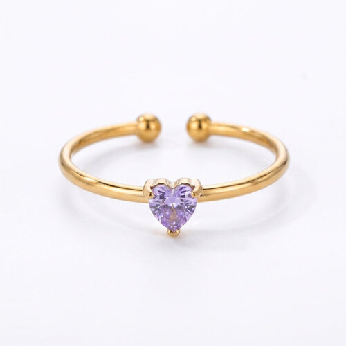 Lundholm Zoe – Verstelbare Geboortesteen Ring – Juni – Goudkleurig Lundholm Zoe – Verstelbare Geboortesteen Ring – Juni – Goudkleurig
