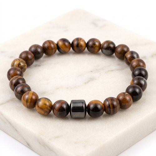 Lundholm Gunnar – Heren Kralenarmband Tijgeroog Lundholm Gunnar – Heren Kralenarmband Tijgeroog