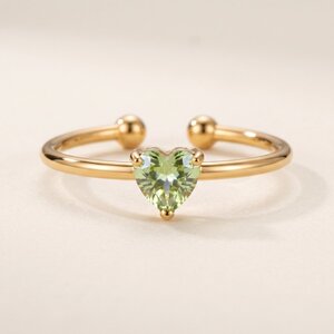 Lundholm Zoe – Verstelbare Geboortesteen Ring – Augustus – Goudkleurig Lundholm Zoe – Verstelbare Geboortesteen Ring – Augustus – Goudkleurig