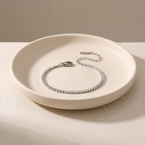 Lundholm Inge – Tennisarmband met Zirkonia – Zilverkleurig