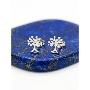Lundholm Franca – Tree of Life Stud Earrings – Silver-Tone Lundholm Franca – Tree of Life Stud Earrings – Silver-Tone