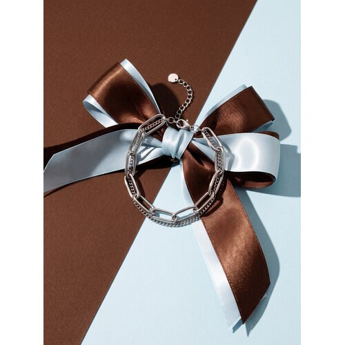 Lundholm Nicola – Double Layer Link Bracelet – Silver-Tone Lundholm Nicola – Double Layer Link Bracelet – Silver-Tone