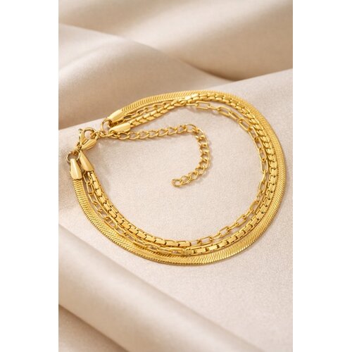 Lundholm Lianne – Double Layered Bracelet – Gold-Tone Lundholm Lianne – Double Layered Bracelet – Gold-Tone
