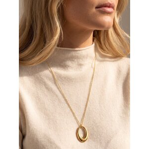 Lundholm Ava – Lange Ketting met Open Ronde Hanger – Goudkleurig Lundholm Ava – Lange Ketting met Open Ronde Hanger – Goudkleurig