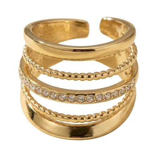 Lundholm Alba – Adjustable Wide Statement Ring – Gold-Tone Lundholm Alba – Adjustable Wide Statement Ring – Gold-Tone