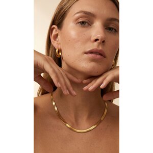 Lundholm Evelyn – Snake Chain Necklace – Gold-Tone Lundholm Evelyn – Snake Chain Necklace – Gold-Tone