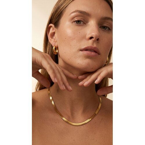 Lundholm Evelyn – Snake Chain Necklace – Gold-Tone Lundholm Evelyn – Snake Chain Necklace – Gold-Tone