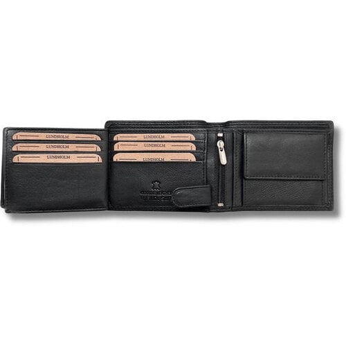 Lundholm Kopenhagen – Men's Leather Wallet with RFID – Black Lundholm Kopenhagen – Men's Leather Wallet with RFID – Black