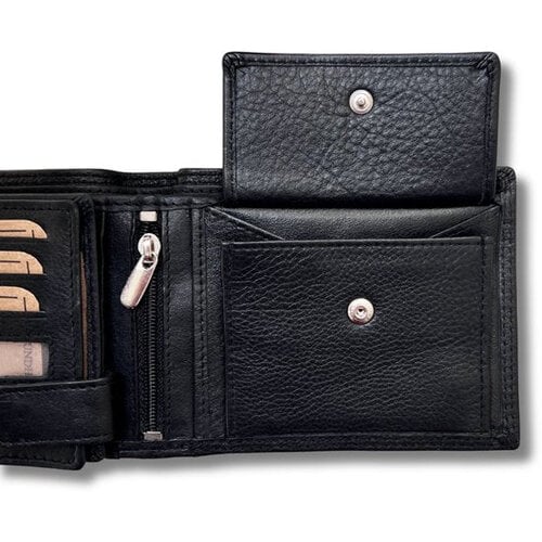 Lundholm Kopenhagen – Men's Leather Wallet with RFID – Black Lundholm Kopenhagen – Men's Leather Wallet with RFID – Black
