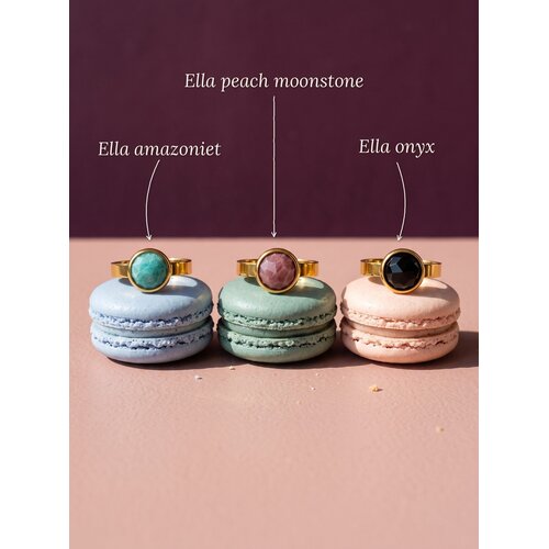 Lundholm Ella – Adjustable Amazonite Ring – Gold-Tone Lundholm Ella – Adjustable Amazonite Ring – Gold-Tone