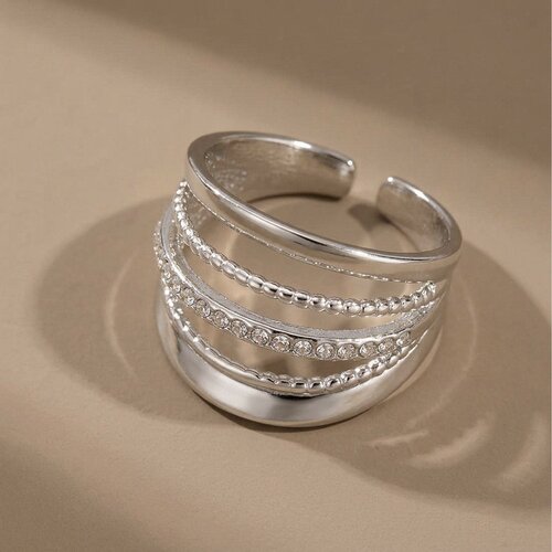Lundholm Alba – Adjustable Wide Statement Ring – Silver-Tone Lundholm Alba – Adjustable Wide Statement Ring – Silver-Tone