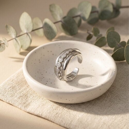 Lundholm Luce – Adjustable Triple Ring with Cubic Zirconia – Silver-Tone Lundholm Luce – Adjustable Triple Ring with Cubic Zirconia – Silver-Tone