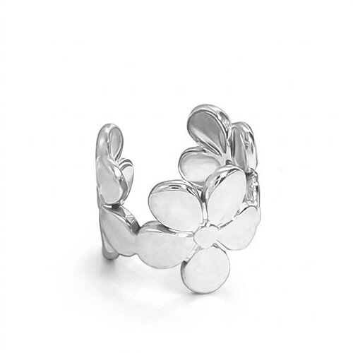 Lundholm Sandy – Ear Cuff with Flower Pattern – Silver-Tone Lundholm Sandy – Ear Cuff with Flower Pattern – Silver-Tone