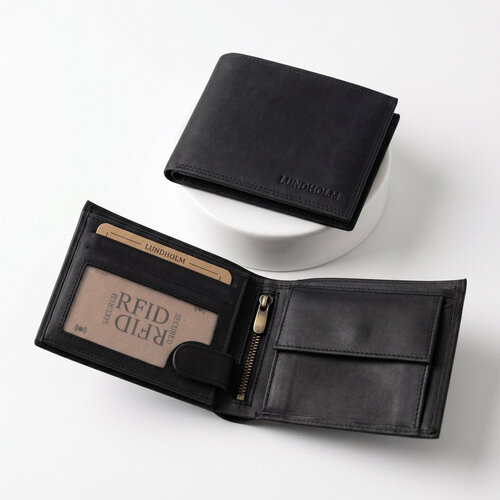 Lundholm Hunter – Men's Billfold Wallet with RFID – Black Lundholm Hunter – Men's Billfold Wallet with RFID – Black