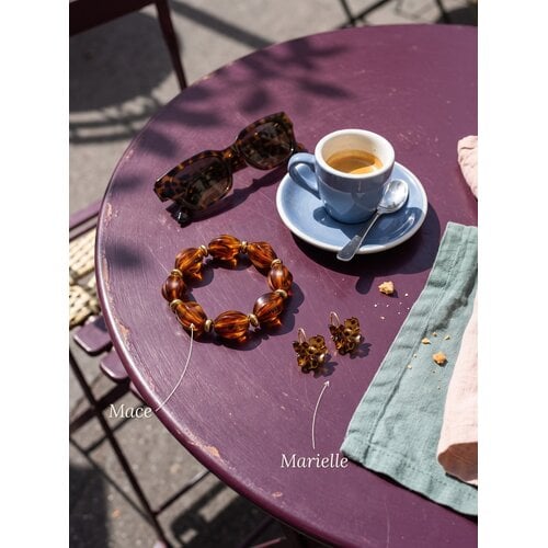 Lundholm Mace – Beaded Bracelet for Women – Tortoise – Dark Brown Lundholm Mace – Beaded Bracelet for Women – Tortoise – Dark Brown