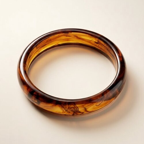 Lundholm May – Statement Bangle for Women – Acrylic – Brown Lundholm May – Statement Bangle for Women – Acrylic – Brown