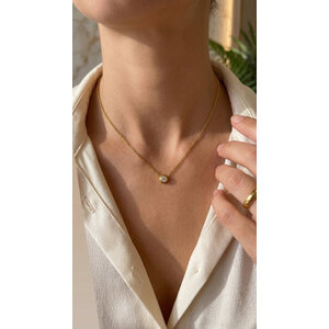 Lundholm Kristen – Ketting met Zirkonia Hanger – Goudkleurig Lundholm Kristen – Ketting met Zirkonia Hanger – Goudkleurig