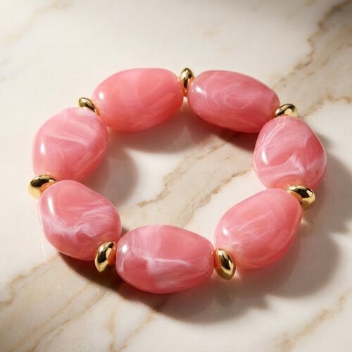 Lundholm Clea – Beaded Bracelet for Women – Pink Lundholm Clea – Beaded Bracelet for Women – Pink