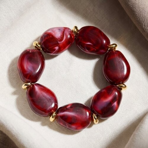 Lundholm Clea – Beaded Bracelet for Women – Red Lundholm Clea – Beaded Bracelet for Women – Red