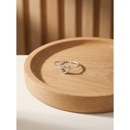 Lundholm Maya – Adjustable Infinity Heart Ring – Silver-Tone