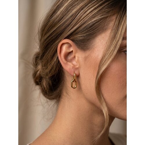 Lundholm June – Chain Link Earrings for Women – Gold-Tone Lundholm June – Chain Link Earrings for Women – Gold-Tone