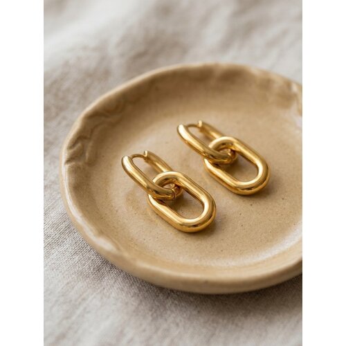 Lundholm June – Chain Link Earrings for Women – Gold-Tone Lundholm June – Chain Link Earrings for Women – Gold-Tone