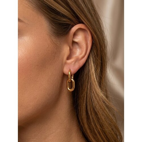 Lundholm June – Chain Link Earrings for Women – Gold-Tone Lundholm June – Chain Link Earrings for Women – Gold-Tone