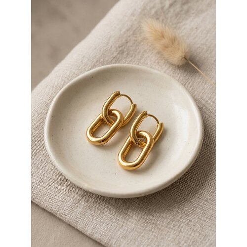 Lundholm June – Chain Link Earrings for Women – Gold-Tone Lundholm June – Chain Link Earrings for Women – Gold-Tone