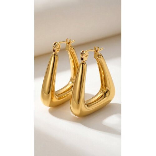 Lundholm Lymée – Chunky Statement Earrings for Women – Gold-Tone