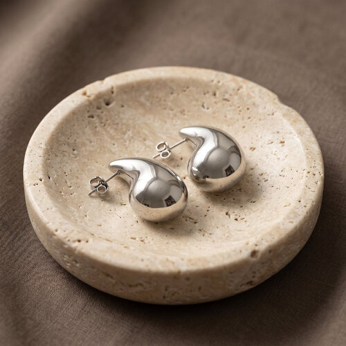 Lundholm Hazel – Statement Drop Earrings – Silver-Tone Lundholm Hazel – Statement Drop Earrings – Silver-Tone